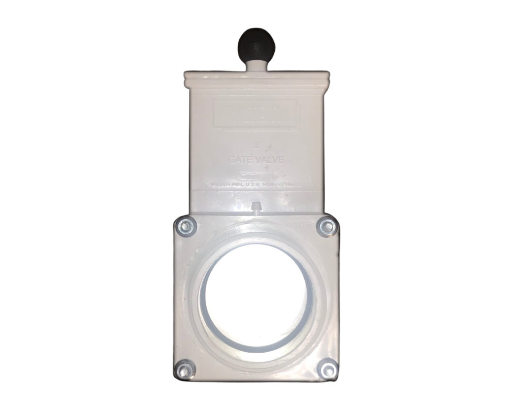 Drum Gate Valve, class 125, 3" PVC 