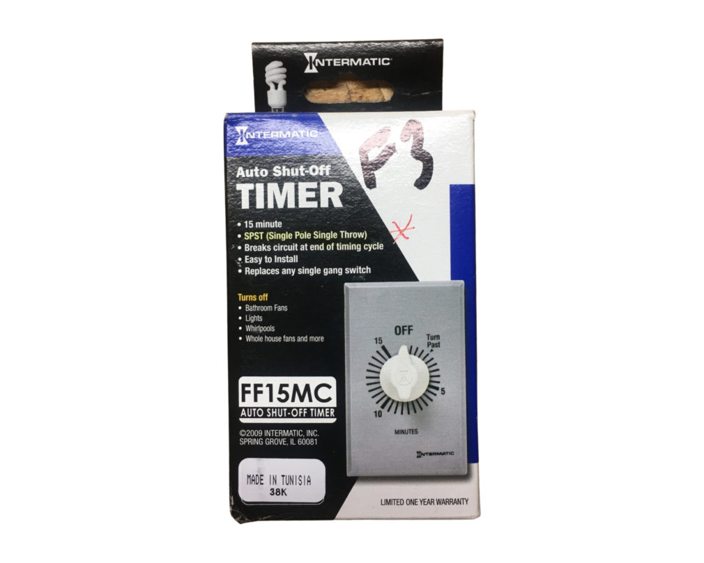 15 MINUTE AUTO SHUT-OFF TIMER, FF-15M