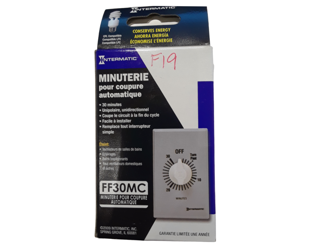 30 MINUTE AUTO SHUT-OFF TIMER, FF-30M
