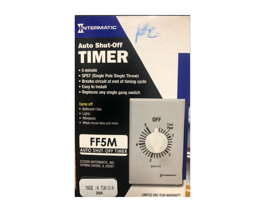 5 MINUTE AUTO SHUT-OFF TIMER, FF-5M