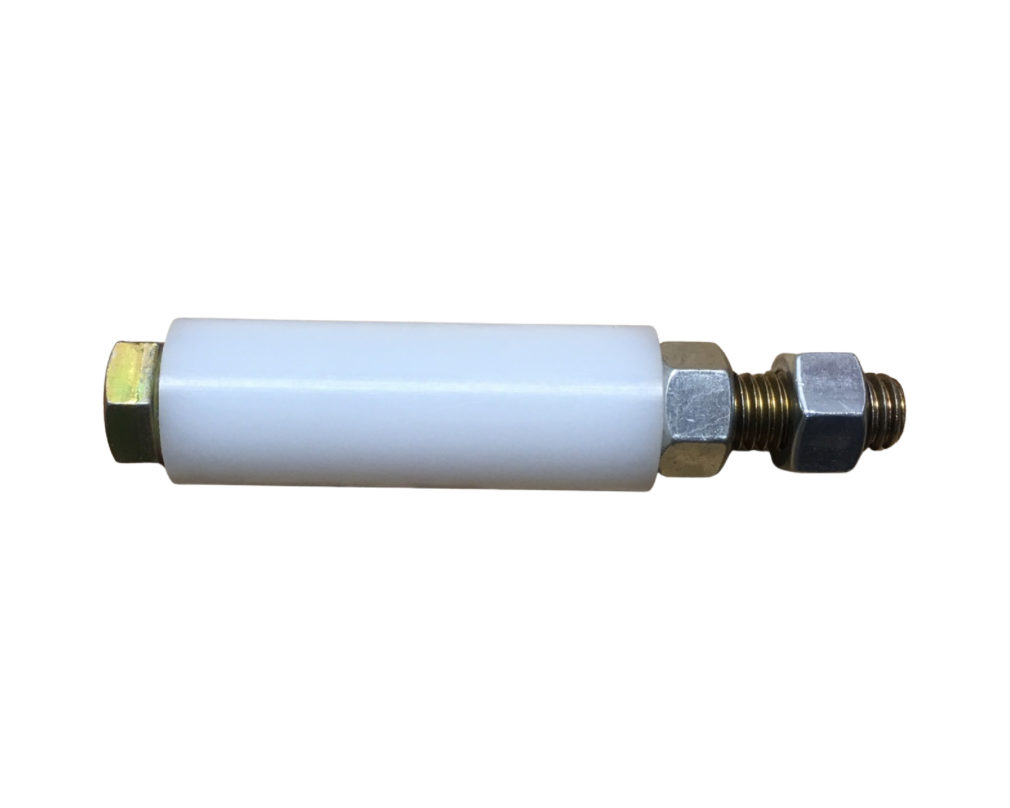 WHITE ROLLER BAR FOR LOCKING PIN/ W BOLTS - Set of 2